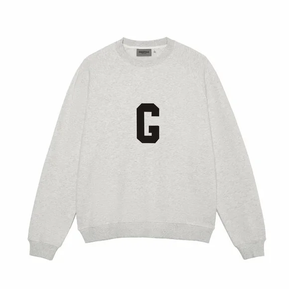 Fear of God Essentials G-Letter Flocked Print Streetwear Hoodie Season 7 - Picture 1 of 2